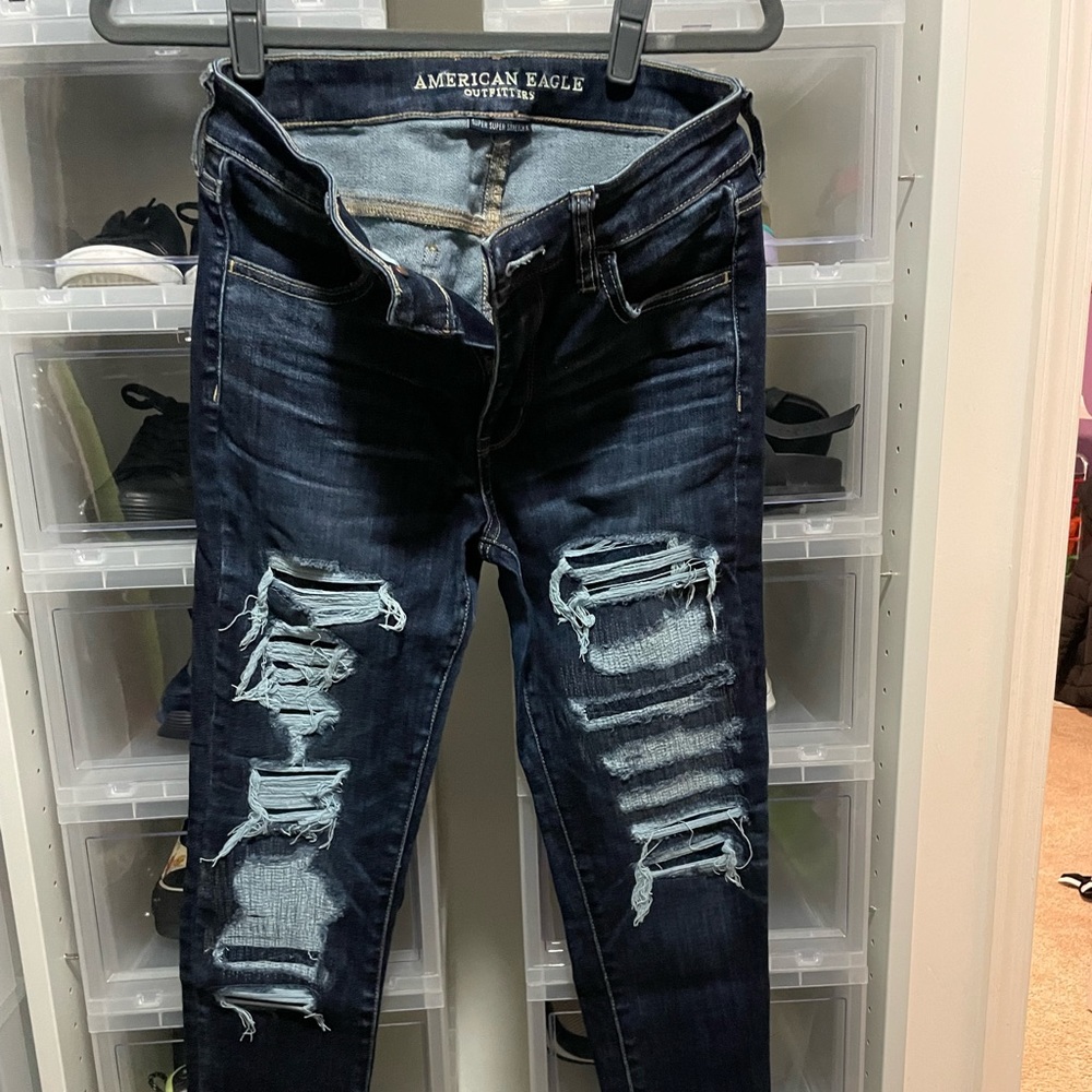 Dark blue AE jeans women